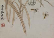 飞虫黄蜂 草虫册页八开之二
